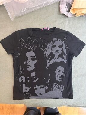 Graphic Black Baby Tee